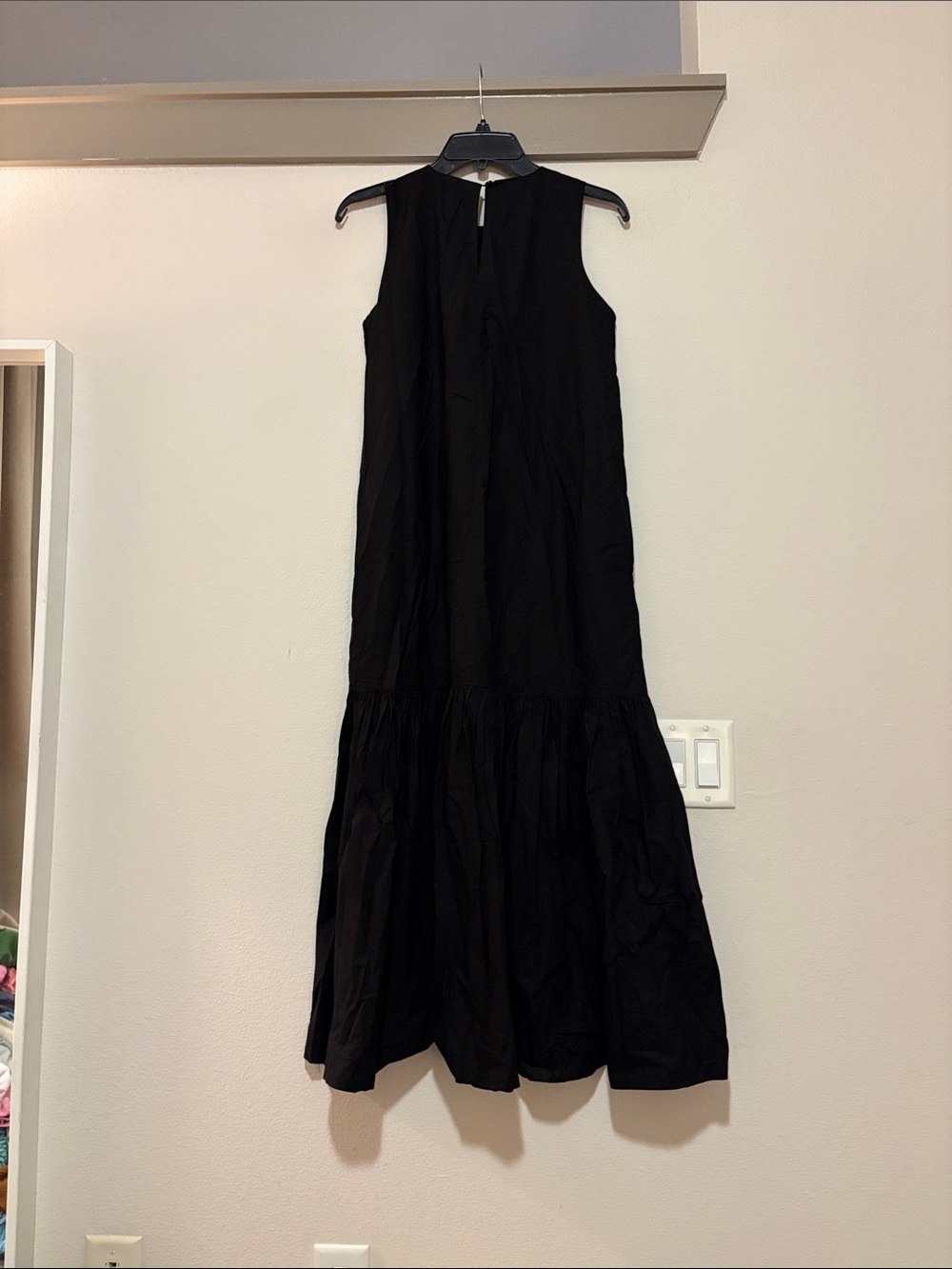 Frankie Shop Loulou Flouncy Hem Midi Dress in Black SZ XS EUC - Picture 4 of 5